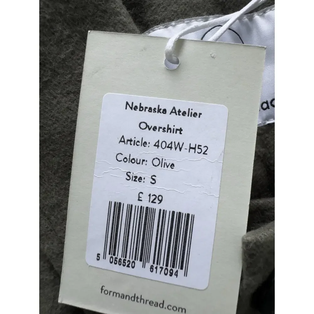 Form & Thread Nebraska Atelier Overshirt Men’s Olive Small